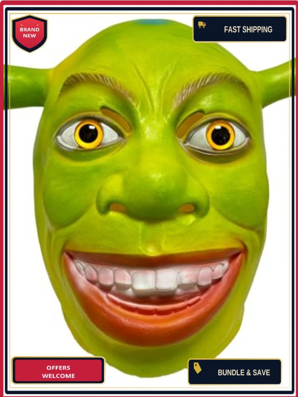Halloween Full Head Mask 3D Cosplay Adult Breathable Fabric Costume Accessory